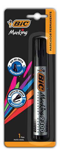 Marcador Permanente Punta Cincel Bic Marking 2300 Negro 1 Pz