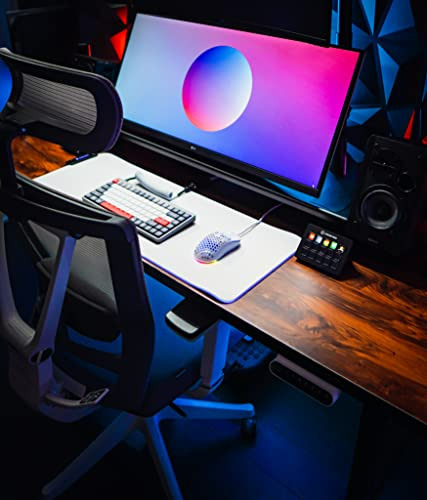 Rukario Mousepad Rgb | 15 Modos De Luz | Microfibra Suave Y