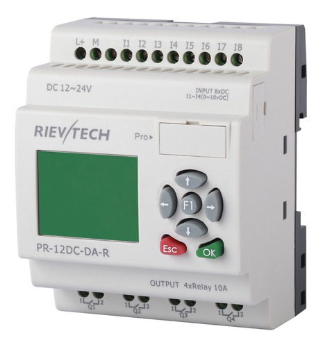 Plc Controlador Logico Programable 24v 8e 4s Rele Riev Tech