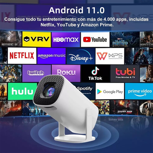 Proyector Led 4k Profesional Portatil Wifi Smart Tv Android