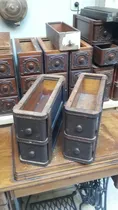 Comprar Cajonera Doble Enchapado En Madera Roble Máquina Singer 