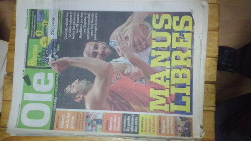 Diario Ole 4396 Manu Ginobili Manos Libres 2008