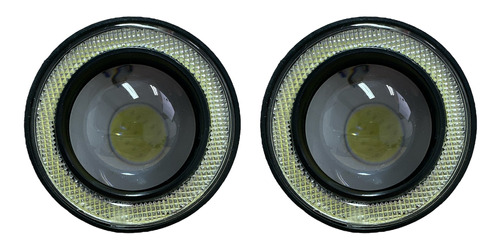 Faros Led Auxiliar Con Lupa Busca Huella Led Ojo De Angel 12