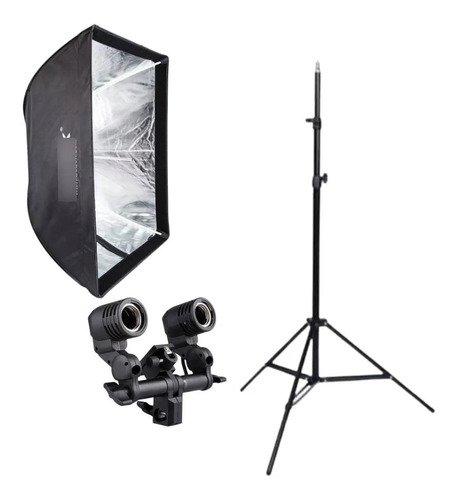 Kit Iluminacion Fotografica, Softbox Soquete Para Ampolletas