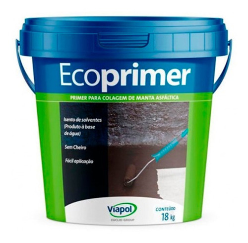 Ecoprimer Viapol Primer P/ Manta Asfáltica Balde 3,6l