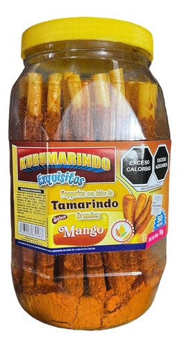 Banderilla Grande De Tamarindo Sabor Mango Popote 50 Pzs