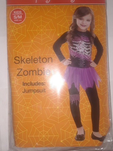 Disfraz De Niña Zombie Bruja Hallowen 