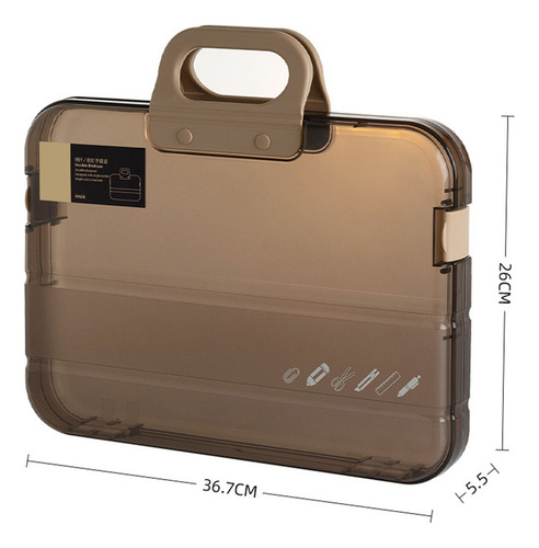 Estuche Para Documentos De Plástico Transparente Multiusos D