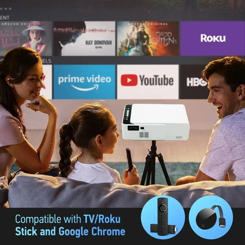 Imagem 5 de 7 de Projetor T5 Led Espelhamento Celular Wifi 2500 Lúmens