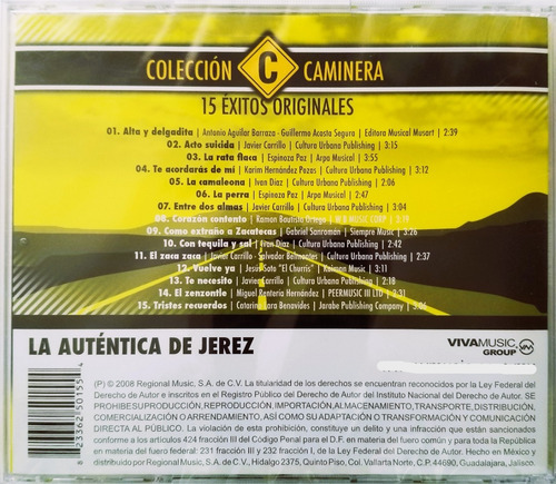La Autentica De Jerez 15 Exitos Originales 15 Exito Nuevo (Usado)
