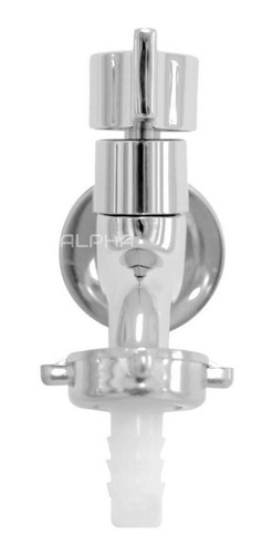 Torneira Para Tanque E Jardim Alavanca C-65 Cromada ¼ Volta Cor Prateado