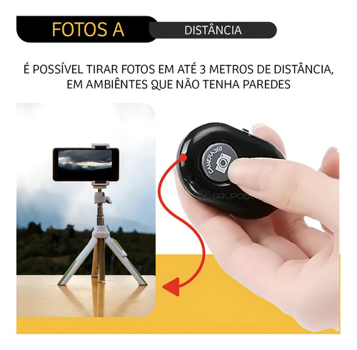 Controle Remoto Bluetooth Shutter Selfie Mi Redmi Note Go