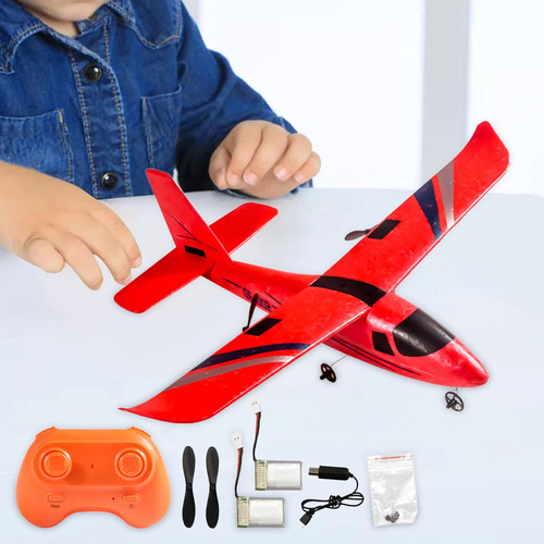 Okk Avión De Control Remoto De 2 Canales 2 Baterías Rojas