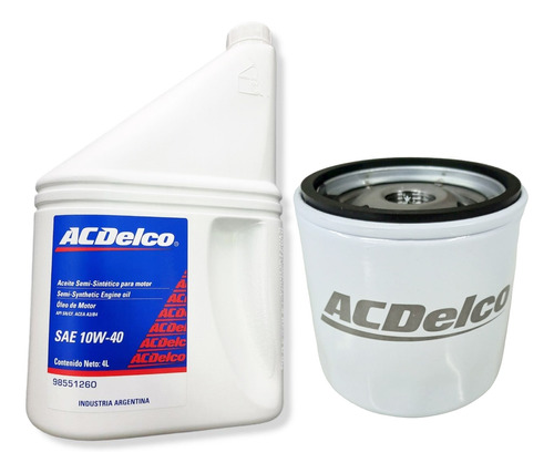 Kit De Filtro Y Aceite Celta Corsa Original Acdelco 10w 40