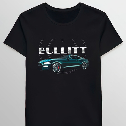 Remera Bullitt Green Mustang Gt 5 0l V8 Classic Ste103045155