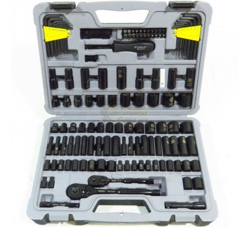Stanley Juego De Dados Cromado Negro 123 Piezas Xtreme C