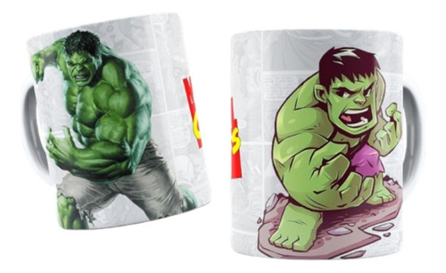 Mug Vengadores  Hulk Taza Ceramica 11 Onz