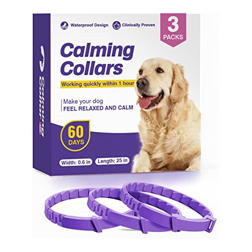 Collar De Calma Para Perros 3 Packs Collares De T6n51