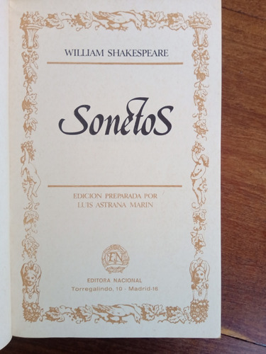 Imagen 3 de 3 de Sonetos - William Shakespeare