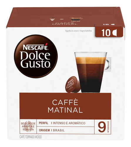 Café Em Cápsula Nescafé Dolce Gusto Matinal 80g 10caps