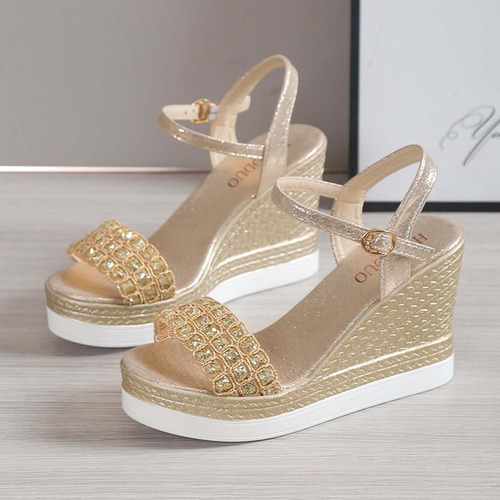 Sandalias Con Plataforma Y Cuña Para Mujer, Zapatos Casuales
