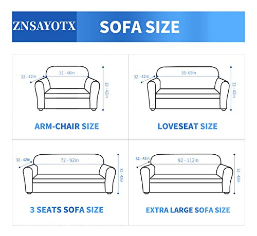 Znsayotx Funda De Sofá Jacquard Para Sofá De 3 Plazas, Funda