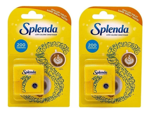 02 Adoçante Splenda Mini Comprimidos 200 Tablets - Original