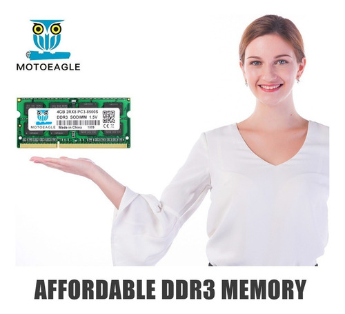 Memória Ram Motoreagle 8gb (2x4gb) Ddr3-1066 Sodimm Pc3-8500