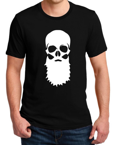 Remeras Calavera Barba Larga Motoquero