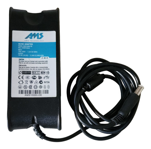 Cargador Notebook Para Dell 19.5v 3.34a 65w Ams Technology