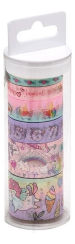 Fita Adesiva Washi Tape Unicórnio 5/10/15/25/30mmx3m C/6 Brw