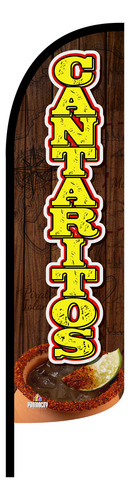 Funda Para Bandera P. Micheladas Con Camarones(4x1) Michelada Con Camarones Azul