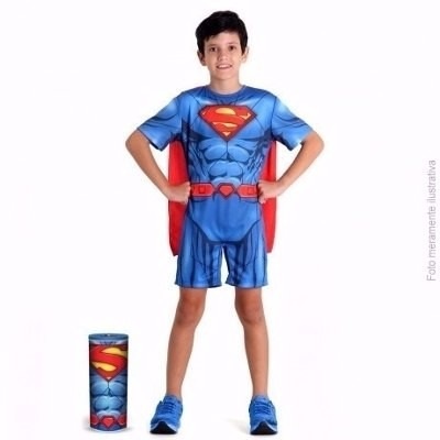 Fantasia Infantil Curta Super Man - Super Homem Dc Original