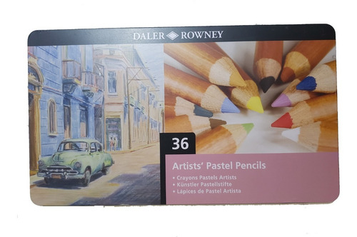 Imagen 5 de 5 de Lápiz Pastel Daler & Rowney Estuche 36 Pzs.