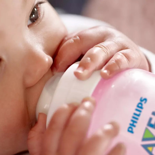 Imagen 2 de 6 de Mamadera Biberon Rosa Clasic Avent 330 Ml Scf567/17