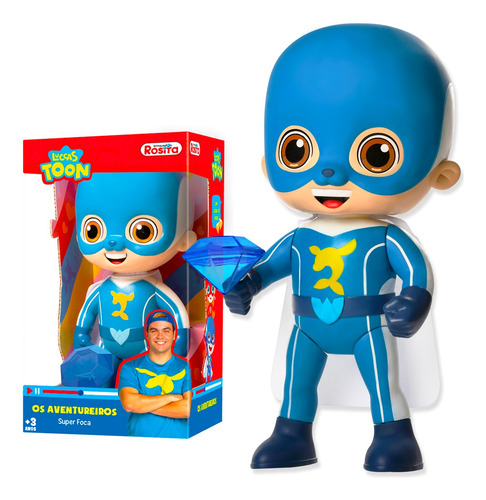 Boneco Do Luccas Neto Aventureiros Super Foca Original 27cm