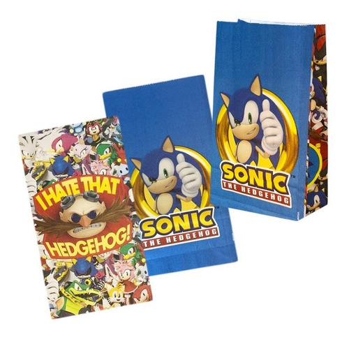 Bolsas De Papel Para Dulces Motivo Sonic