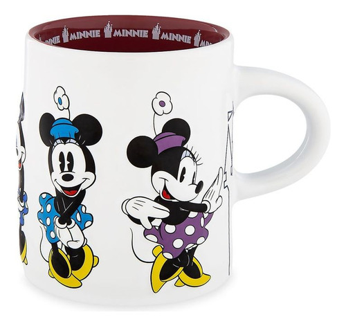 Disney Parks Taza Retro De Minnie Mouse Con Arcoíris