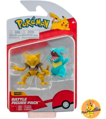 Set 2 Figuras Pokémon Abra Vs Totodile Original 