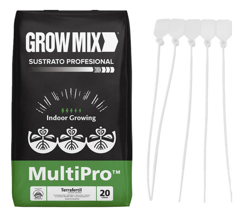 Sustrato Growmix Mulipro 20l Con 5u Señaladores De Regalo