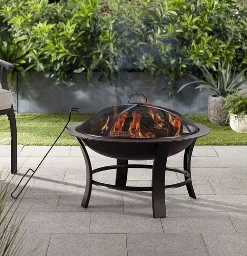 Fogatero De Leña Para Exterior Mainstays 26'' Xchws C