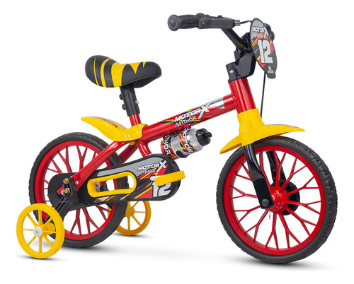 Bicicleta Infantil Aro 12 Com Rodinhas Motor X - Nathor