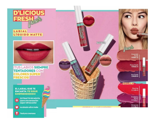 Labial Liquido Caramelo Fresh D Licious Mate Avon Color Tren