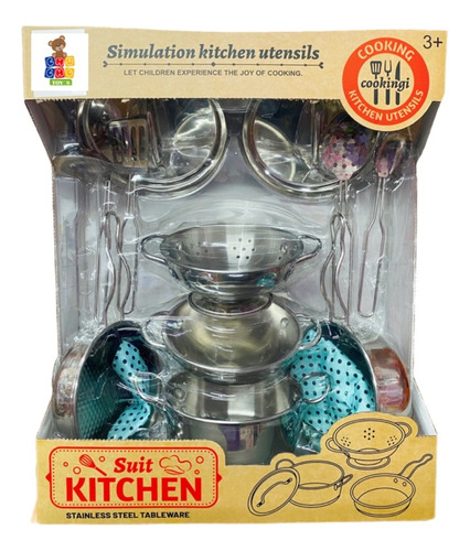 Juego De Cocina Ollas Acero Metálica Suit Kitchen 13pz