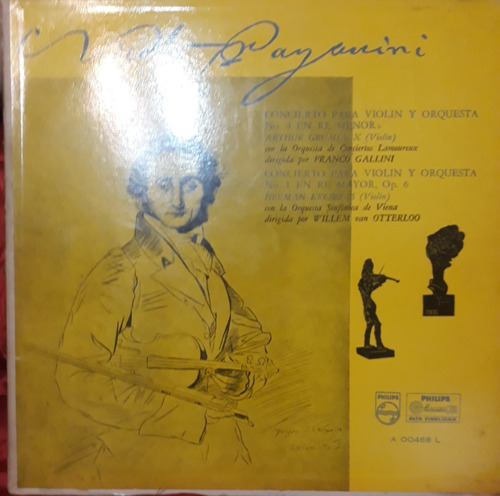 Paganini - Concerto No 1 & 4 Grumiaux / Gallini - Vinilo