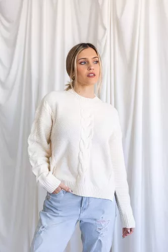 Sweater Mujer Cuello Redondo