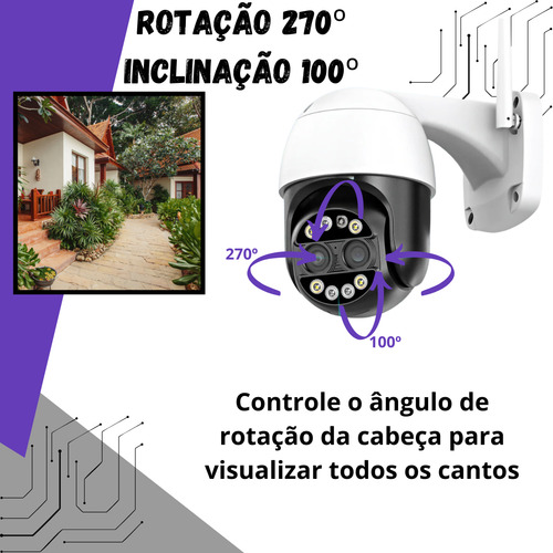 Kit 2 Câmera Ip Wifi P. D'agua Fhd 8mp 4k 8x Zoom Híbrido