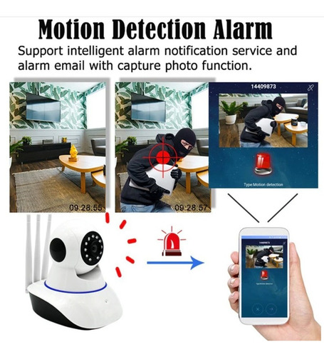 Cámara Ip Wifi Seguridad Nocturna Video Intercom 360º + Obs