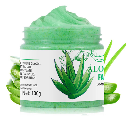 Limpiador Facial De Aloe Vera, Exfoliante Facial Iluminador 