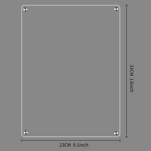 Tablero De Escritura Acrílico Transparente Para Nevera, 23 X
